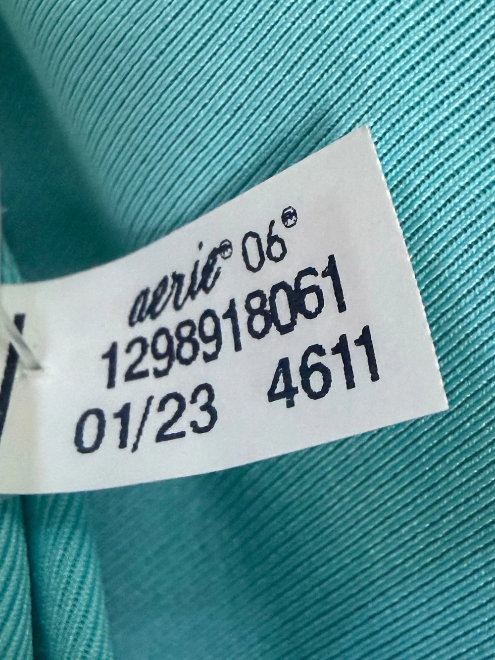 Aerie Turquoise V-Notch Bikini Top with High-Waist Bottoms Swimsuit XXL NWT